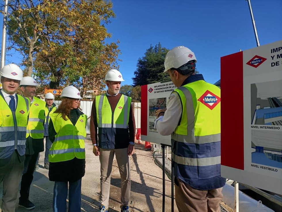Las obras de la estación 'Bernabéu' de la L10 avanzan al 35% y el tráfico en la Castellana se recuperará en enero