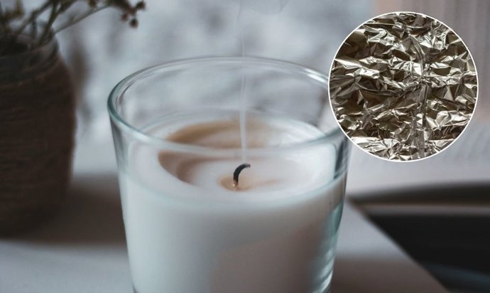 El truco del papel de aluminio para arreglar una vela que se hunde por el centro: así puedes recuperarla en minutos