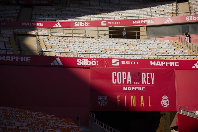 Archivo - General view during the Spanish Cup, Copa del Rey, Final football match played between FC Barcelona and Real Madrid at La Cartuja Stadium on April 26, 2025 in Sevilla, Spain.