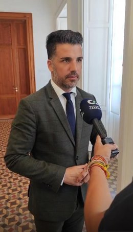 El portavoz de Coalición Canaria (CC) en el Ayuntamiento de Las Palmas de Gran Canaria, David Suárez