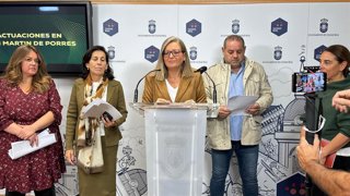 Rueda de prensa de la concejala Aurora Galisteo.