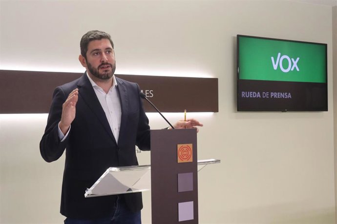 Archivo - El portavoz de Vox en las Cortes de Aragón, Alejandro Nolasco.