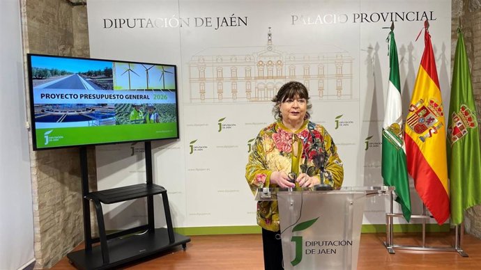 Pilar Parra presenta el proyecto del presupuesto de la Diputación de Jaén para 2026.