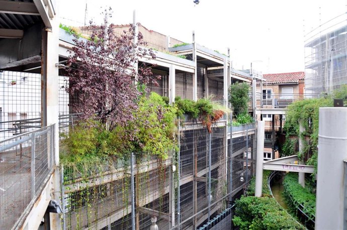 Jardín vertical de Delicias, en Zaragoza