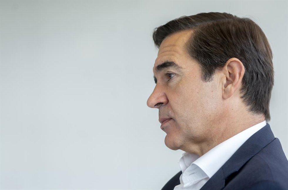 Archivo - El presidente del BBVA, Carlos Torres Vila, durante una entrevista para Europa Press, en el edificio La Vela, en la ciudad del BBVA, a 8 de octubre de 2025, en Madrid (España). Torres Vila, ingeniero eléctrico, licenciado en Administración d