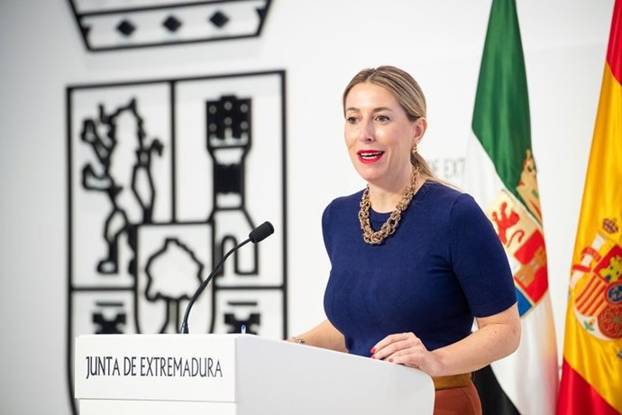 Archivo - Imagen de archivo de la presidenta de la Junta de Extremadura, María Guardiola