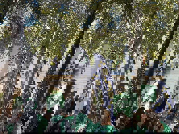 Concentración de CSIF para reclamar mejoras para la Policía Local a las puertas del Ayuntamiento