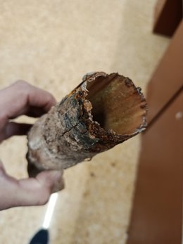 Estat d'una de les canonades del centre