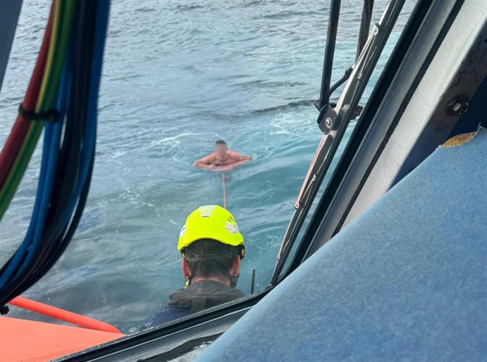 Un momento del rescate.