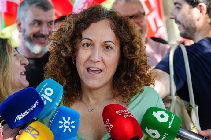 Archivo - La secretaria general de CCOO en Andalucia, Nuria López Marín. Imagen de archivo