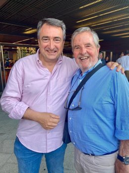Marcos Vizcaya, con el actual presiddente del PNV, Aitor Esteban