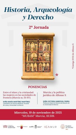 Organizan este miércoles la II Jornadas de Historia, Arqueología y Derecho en el Mubam