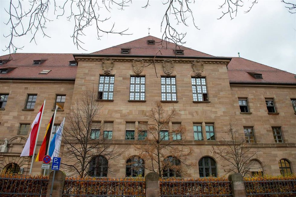 Archivo - Vista general del Palacio de Justicia de Núremberg, donde se encuentra la Sala 600, donde fueron juzgados entre 1945 y 1946 más de 20 líderes y organizaciones de la Alemania nazi tras el fin de la Segunda Guerra Mundial (archivo)