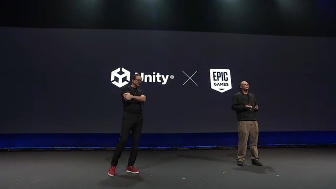 Anuncio de la alianza entre Unity y Epic Games en Unite 2025