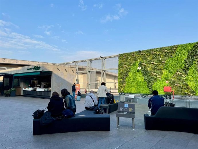 Jardins verticals a la T2 de l'Aeroport de Barcelona
