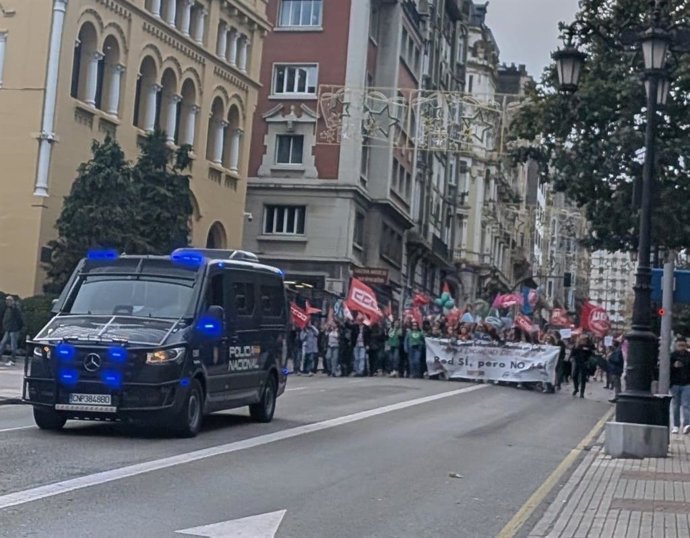 Manifestación en Oviedo de educadoras de 0-3, la pasada semana