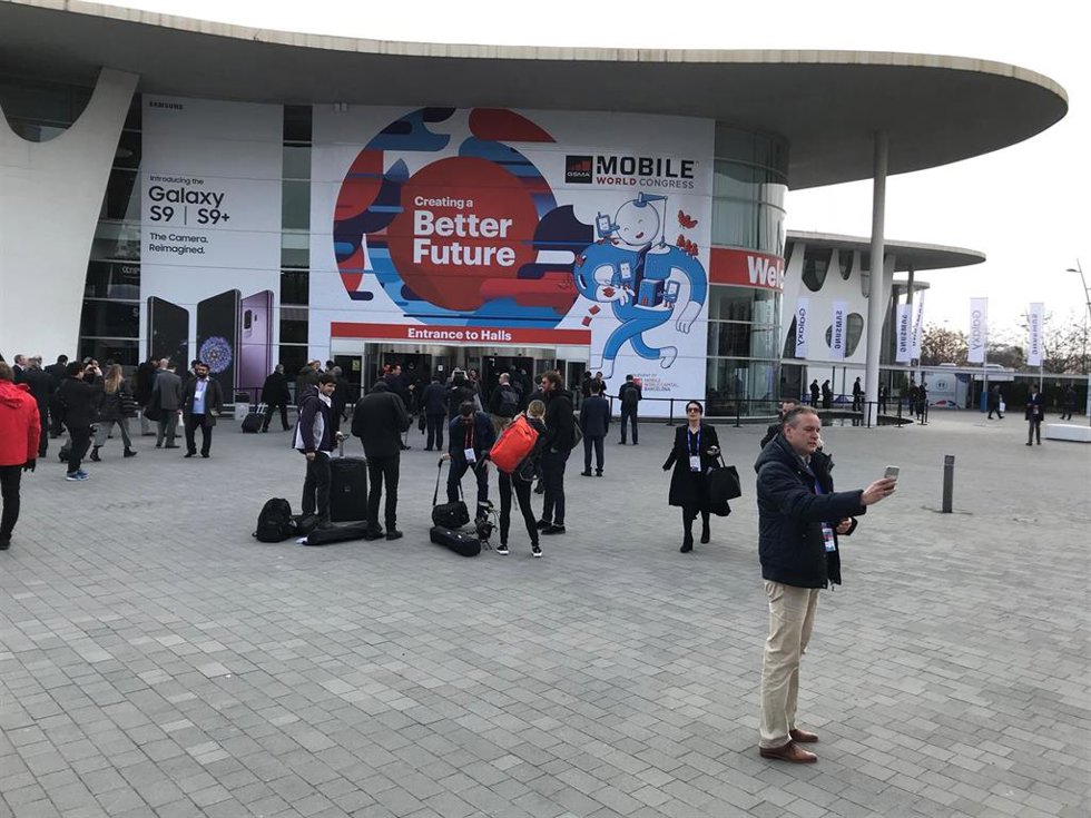 Archivo - Recinto Gran Via de Fira de Barcelona durante el Mobile World Congress (MWC)