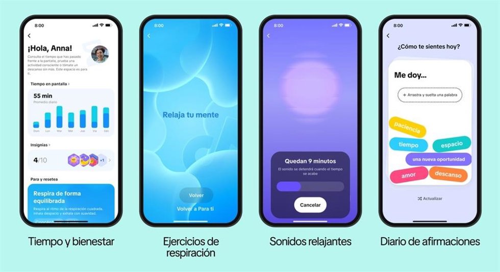 Espacio Tiempo y Bienestar y fucniones para relajarse y descansar en TikTok