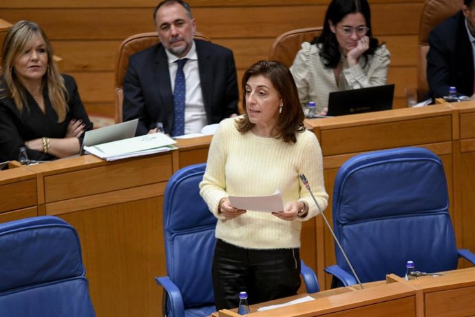 La conselleira de Medio Ambiente, Ángeles Vázquez, en el pleno