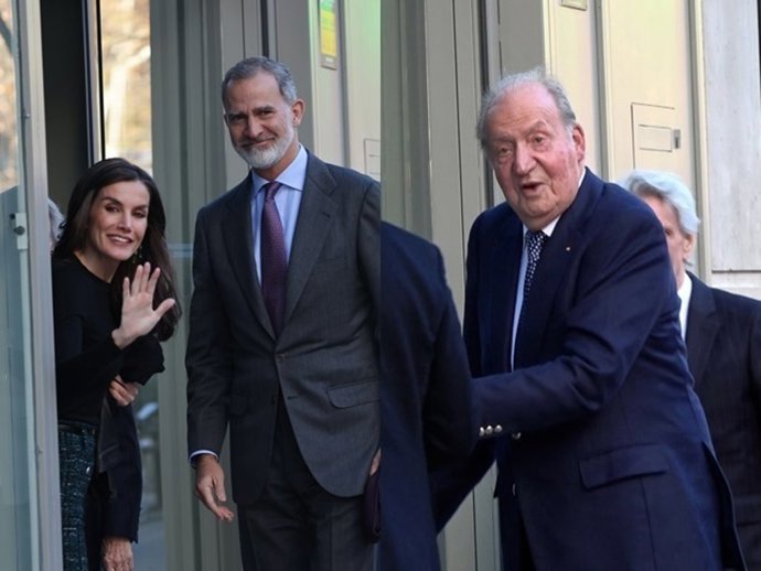 Archivo - LOS REYES, DOÑA LETIZIA Y DON FELIPE, Y DON JUAN CARLOS I EN EL 60 CUMPLEAÑOS DE LA INFANTA ELENA  EN DICIEMBRE DE 2023