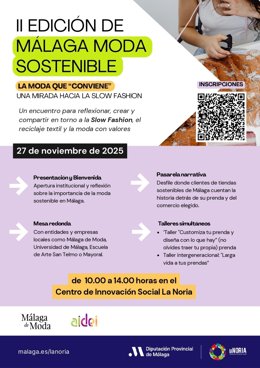 Cartel de la segunda edición de Málaga Moda Sostenible.
