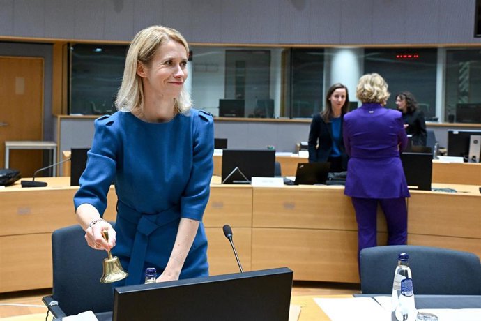 Archivo - La Alta Representante de la UE, Kaja Kallas, en una reunión del Consejo de Exteriores en Bruselas.