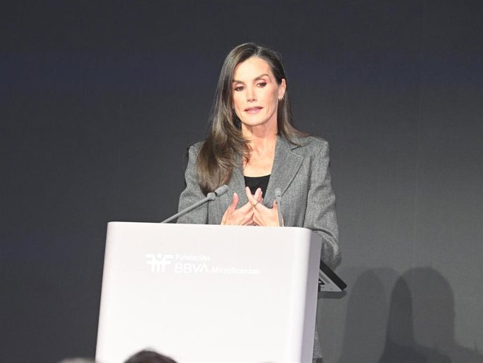 La Reina Letizia ha presidido el acto "Datos que mejoran vidas", organizado por la Fundación Microfinanzas BBVA.