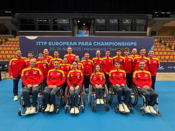 La selección española que competirá en el Europeo Paralímpico de Tenis de Mesa 2025