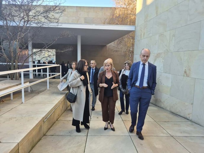 Leticia García, a su llegada a la gala de entrega de los premios Ewoman