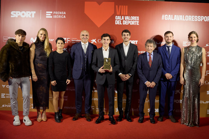 Los premiados durante la VIII Gala Valores del Deporte.