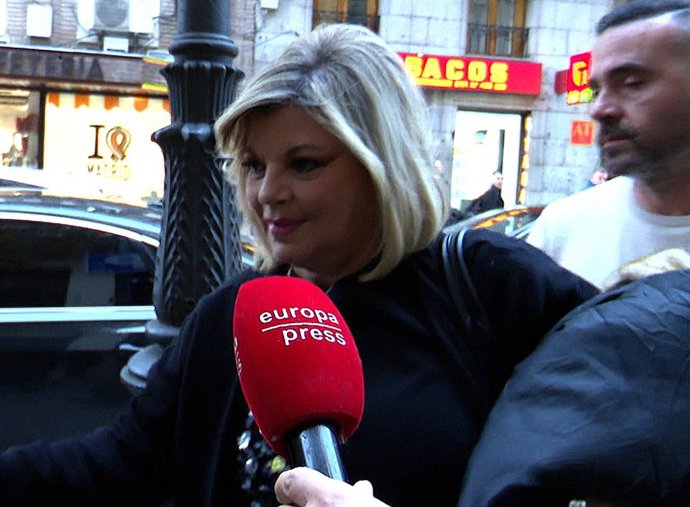 Terelu Campos a su llegada este miércoles al teatro Calderón