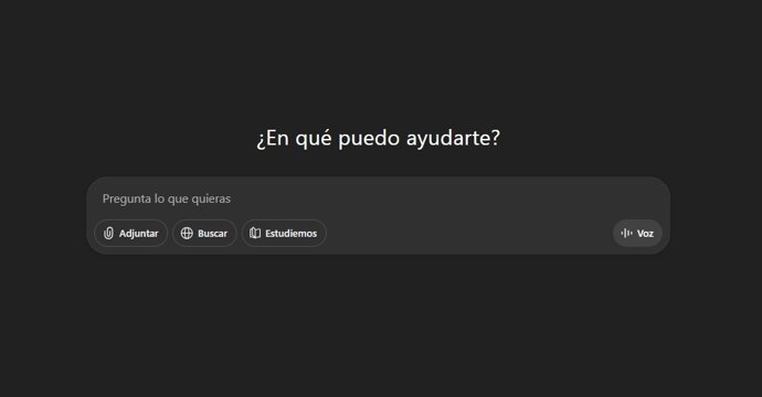 Recurso de interfaz de ChatGPT en la web