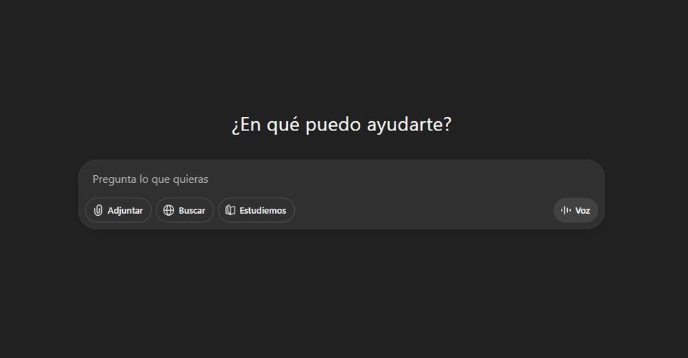 Recurso de interfaz de ChatGPT en la web