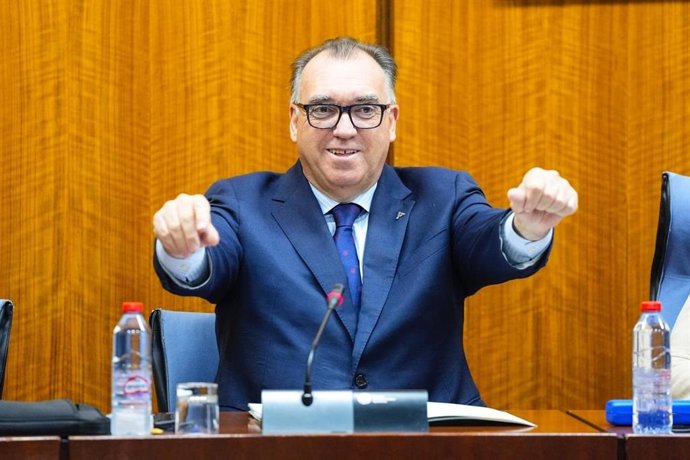 El consejero de Turismo, Arturo Bernal, en la comisión parlamentaria del 20 de noviembre de 2025.