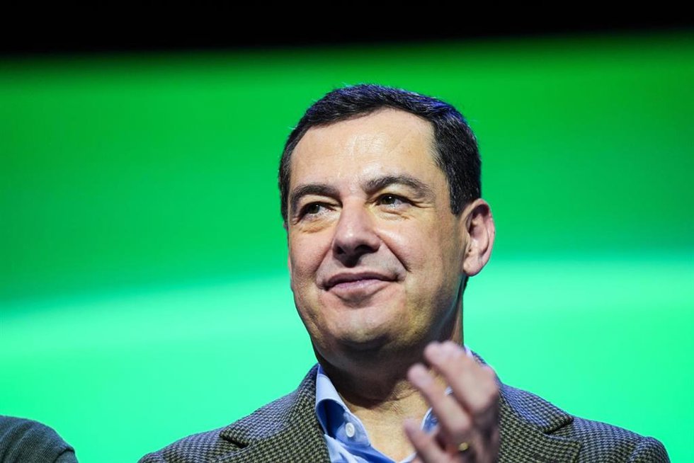 El presidente de la Junta de Andalucía y del PP-A, Juanma Moreno