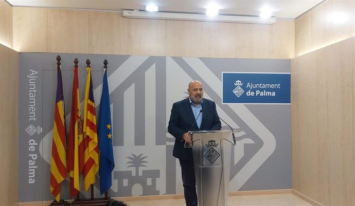 El alcalde de Palma, Jaime Martínez, durante la presentación de su propuesta para cambiar la Ley de Capitalidad de Palma.