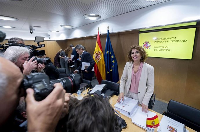 La vicepresidenta primera y ministra de Hacienda, María Jesús Montero, durante la reunión del Consejo de Política Fiscal y Financiera (CPFF)