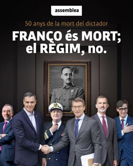 Cartell de l'ANC pels 50 anys de la mort del dictador Francisco Franco