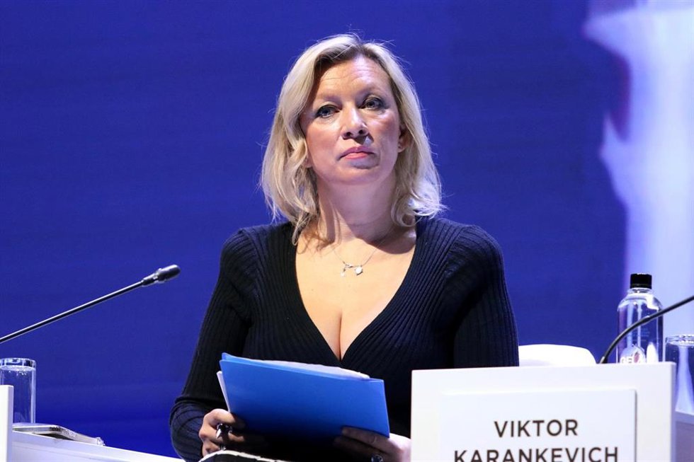 Archivo - Maria Zajarova, portavoz rusa de Exteriores.