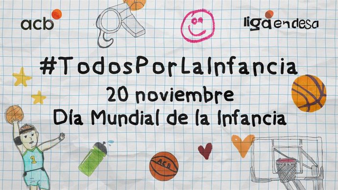 La Liga Endesa dedica esta jornada al Día Mundial de la Infancia con logos infantiles y acciones especiales