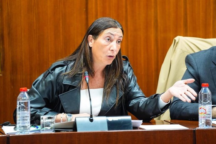 La consejera de Inclusión Social, Loles López, en la comisión parlamentaria del 20 de noviembre de 2025.