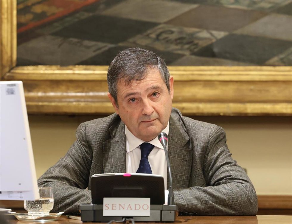 El director de Programación de Operación de Redeia, Tomás Domínguez Autrán, comparece ante la Comisión de Investigación sobre la interrupción del suministro eléctrico y de las comunicaciones el 28 de abril de 2025, en el Senado, a 20 de noviembre de 202