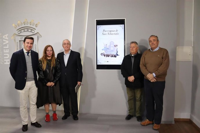 Presentación del espectáculo a beneficio de la Parroquia de San Sebastián de Huelva.