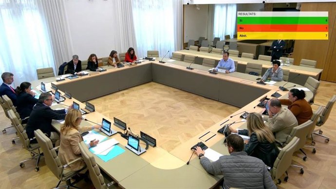 Momento de la votación de una de las PNL en la Comisión de Turismo, Cultura y Deportes.