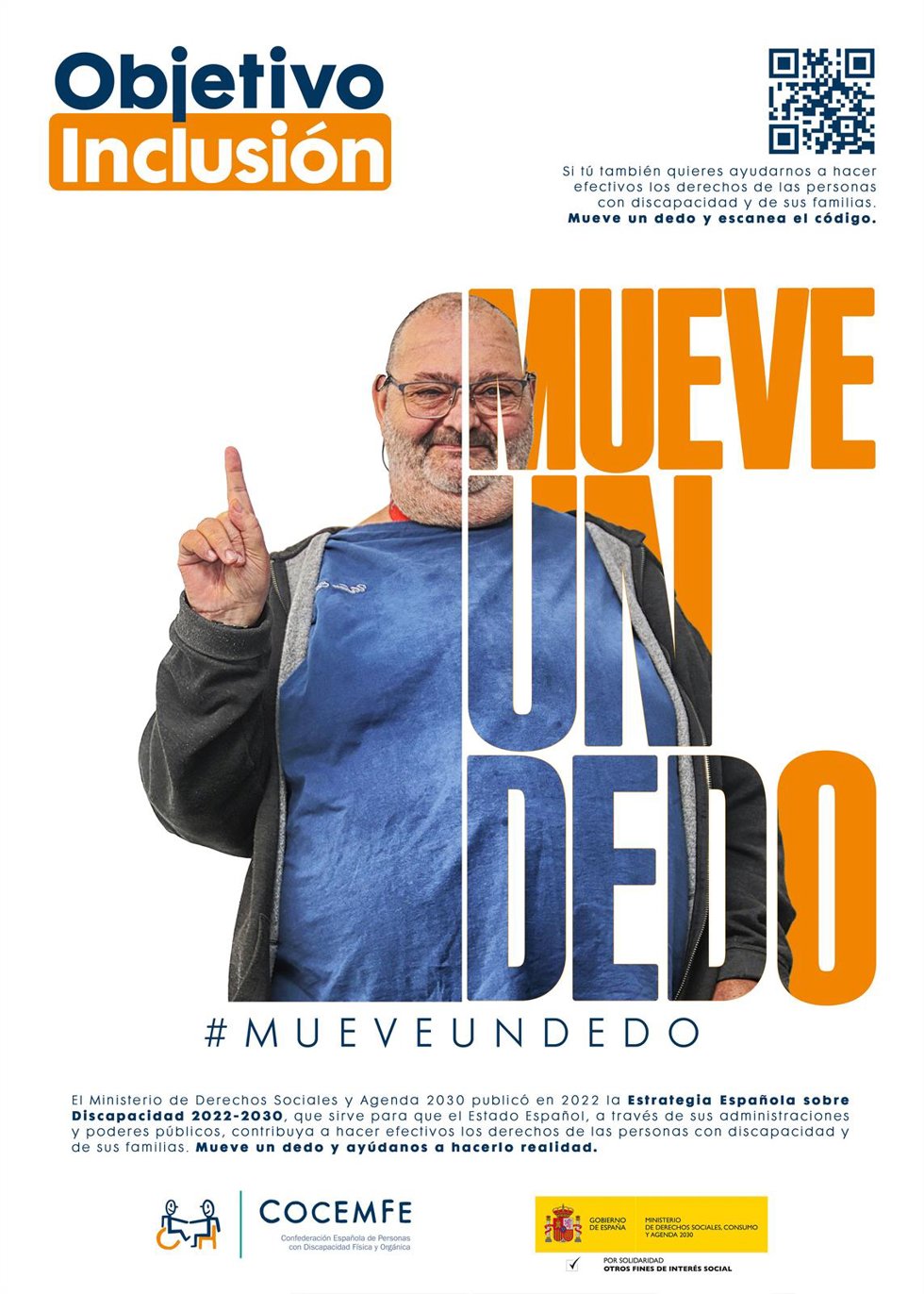 Cocemfe lanza la campaña 'Mueve un Dedo' por los derechos humanos de personas con discapacidad, la justicia e igualdad