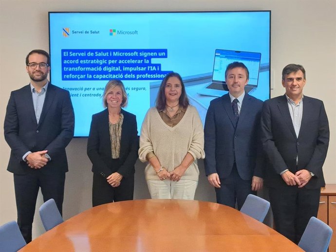Firma del convenio de colaboración entre el IBSalut y Microsoft
