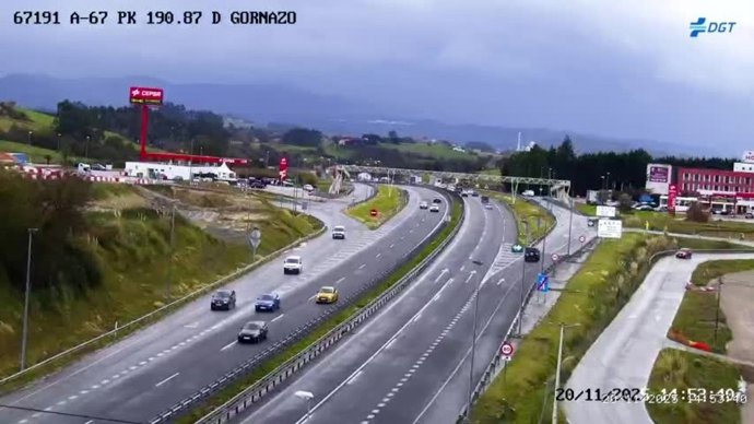 Autovía A-67 en la zona de Gornazo