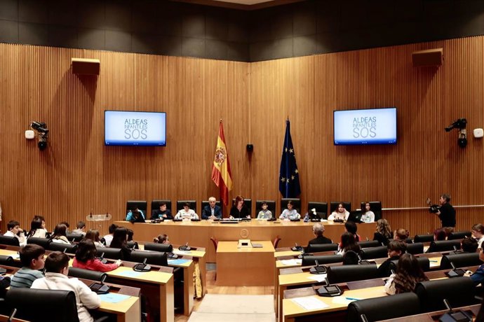 Niños y niñas en el Congreso, en la actividad Diputados por un día.