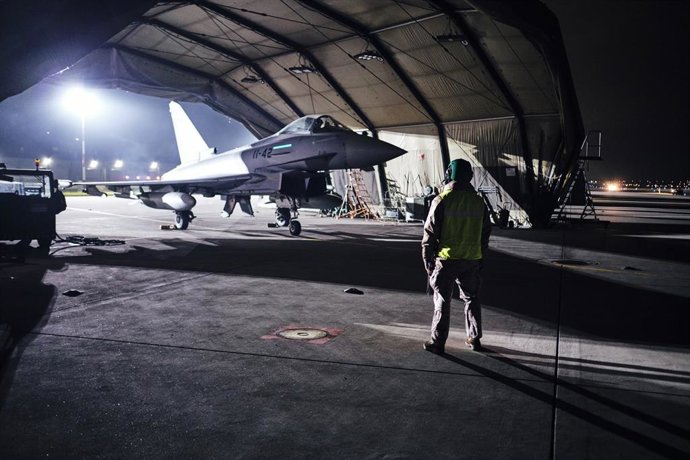 Un caza Eurofighter.