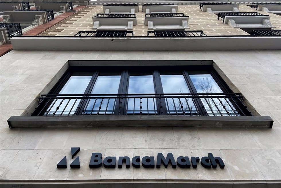 Archivo - Fachada exterior de un local de Banca March en Madrid (España), a 13 de febrero de 2020.